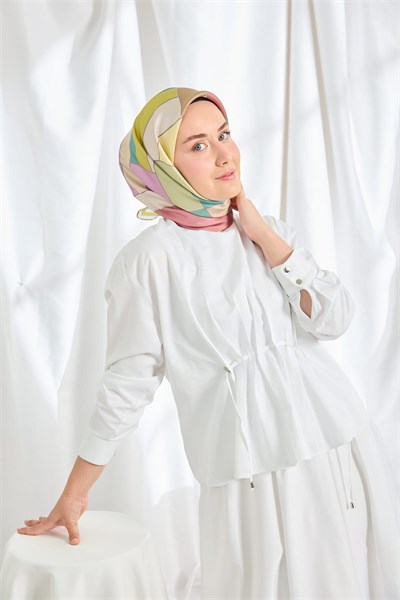 Twill İpek Eşarp Mid-Century Yeşll