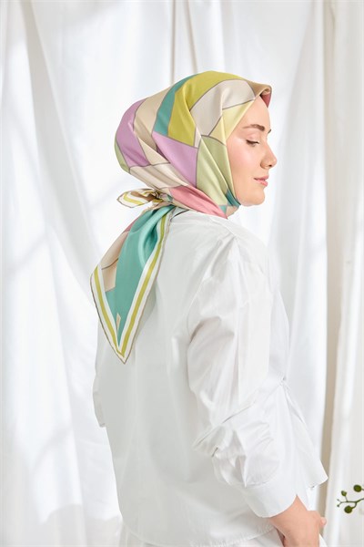 Twill İpek Eşarp Mid-Century Yeşll
