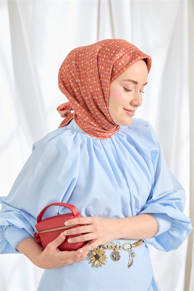 Twill İpek Eşarp Mini Bouquet Narçiçeği