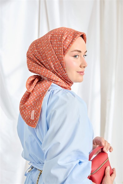 Twill İpek Eşarp Mini Bouquet Narçiçeği