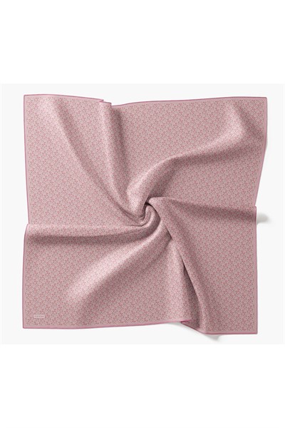 Twill İpek Eşarp Mini Bouquet Pembe
