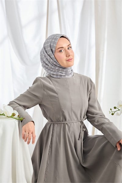 Twill İpek Eşarp Monogram Koyu Lacivert