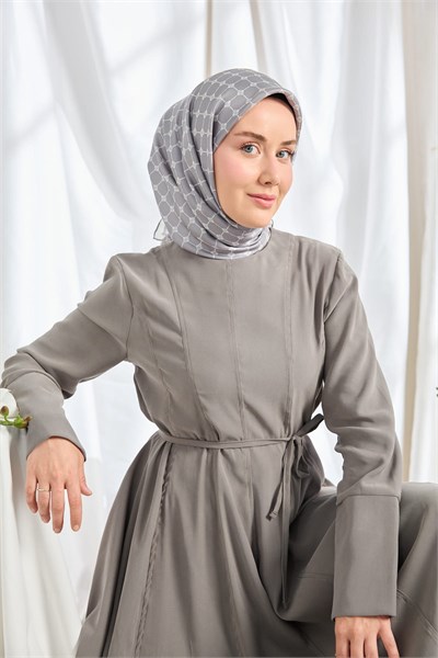 Twill İpek Eşarp Monogram Koyu Lacivert