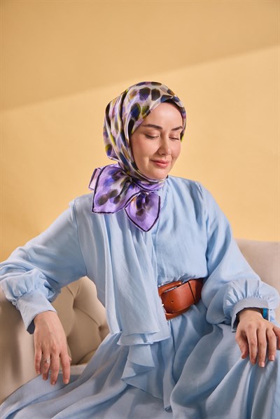 Twill İpek Eşarp Noiré Eflatun 90x90