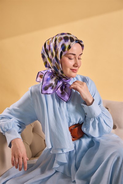 Twill İpek Eşarp Noiré Eflatun 90x90