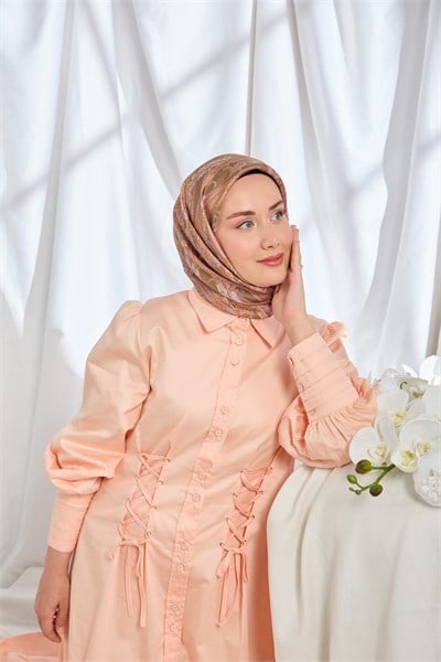 Twill İpek Eşarp Ottoman Paisley Yeşil Kahve