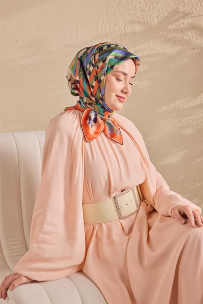 Twill İpek Eşarp Şerit Yavruağzı