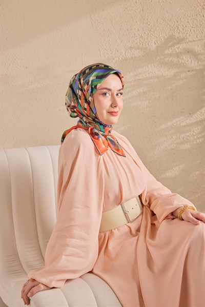 Twill İpek Eşarp Şerit Yavruağzı