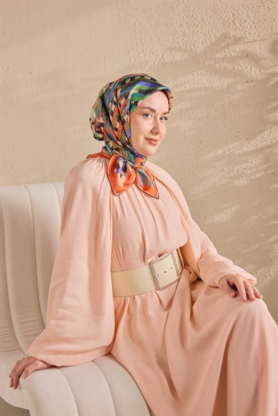 Twill İpek Eşarp Şerit Yavruağzı
