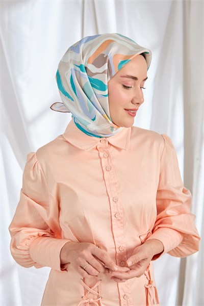 Twill İpek Eşarp Soyut Lila