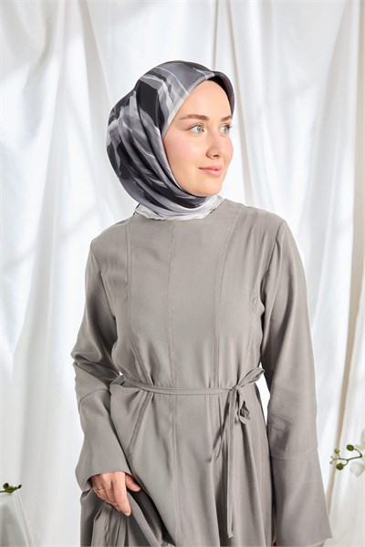 Twill İpek Eşarp Watercolor Gri