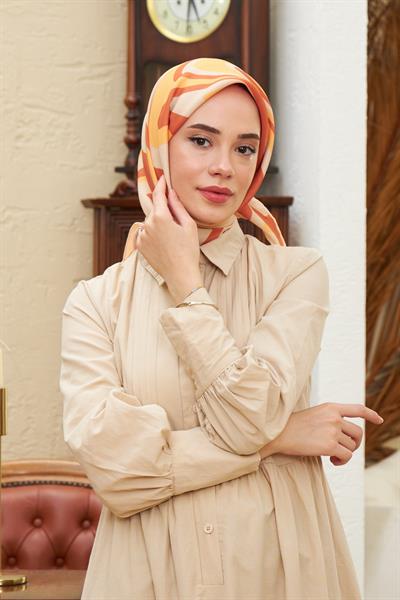 Twist Sütlü Kahve  Pamuk Viskon Eşarp