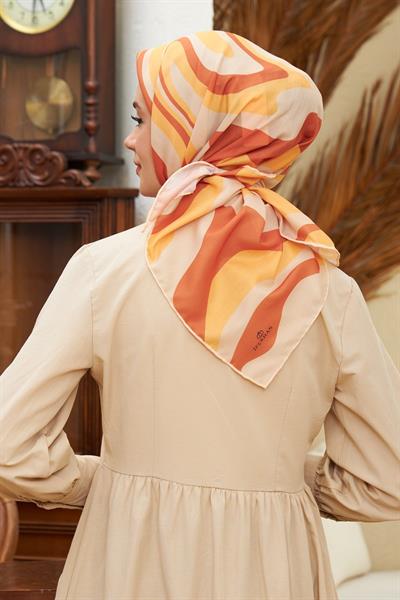 Twist Sütlü Kahve  Pamuk Viskon Eşarp