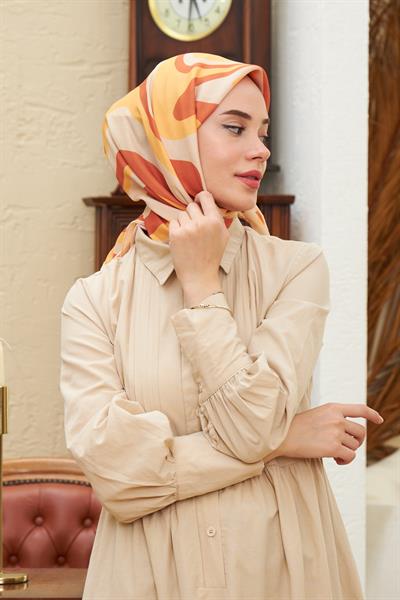 Twist Sütlü Kahve  Pamuk Viskon Eşarp