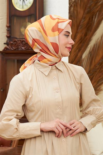 Twist Sütlü Kahve  Pamuk Viskon Eşarp