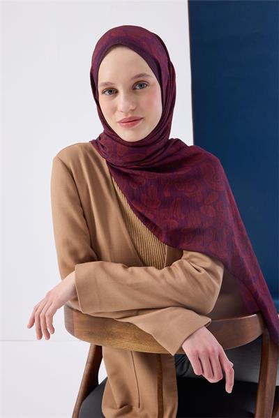 Urban Hours Harmony Mürdüm Mayda Şal 190x70