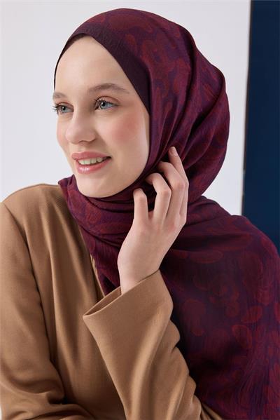 Urban Hours Harmony Mürdüm Mayda Şal 190x70