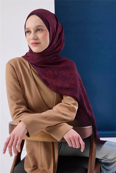 Urban Hours Harmony Mürdüm Mayda Şal 190x70