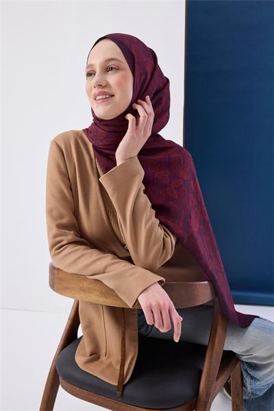 Urban Hours Harmony Mürdüm Mayda Şal 190x70