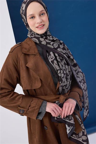 Urban Hours Harmony Siyah Mayda Şal 190x70