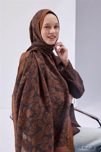 Urban Hours Harmony Kızıl Kahve Mayda Şal 190x70