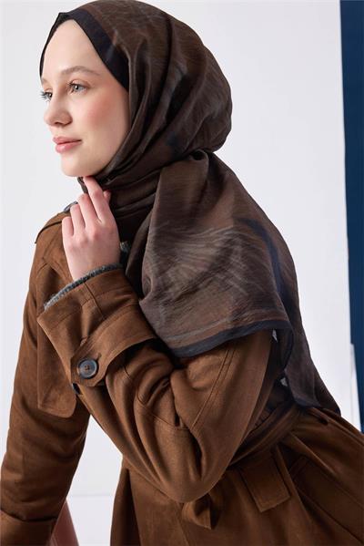 Urban Hours Pera Kahverengi Mayda Şal 190*70