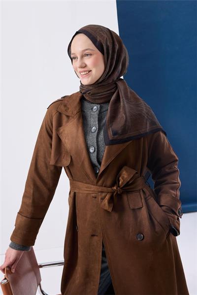 Urban Hours Pera Kahverengi Mayda Şal 190*70