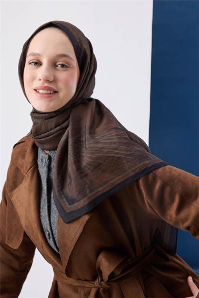 Urban Hours Pera Kahverengi Mayda Şal 190*70