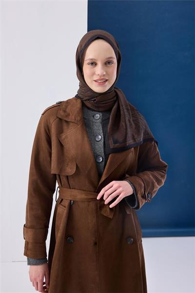 Urban Hours Pera Kahverengi Mayda Şal 190*70