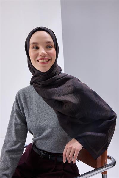 Mayda Şal Pera Lacivert İnce Dokulu Dökümlü 190x70