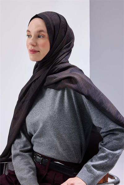 Mayda Şal Pera Lacivert İnce Dokulu Dökümlü 190x70