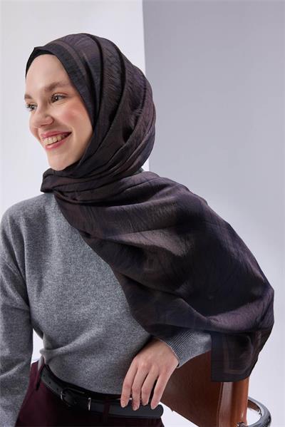 Mayda Şal Pera Lacivert İnce Dokulu Dökümlü 190x70