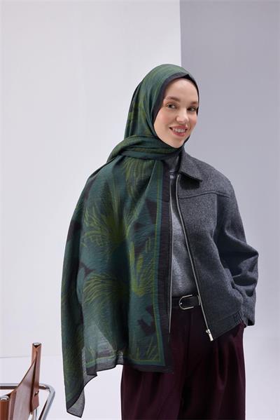 Urban Hours Pera Petrol Yeşili Mayda Şal 190*70