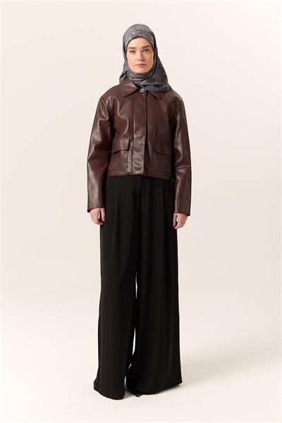 Viskon Karışımlı Velora Eşarp Koyu Gri-Gri Desenli Yumuşak Dokulu Tok Duruşlu 90x90