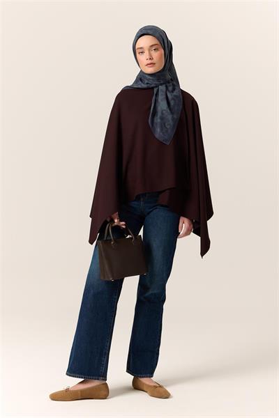 Viskon Karışımlı Velora Eşarp Petrol Yeşili-Petro Mavisi Desenli İnce Dokulu Dökümlü 90x90