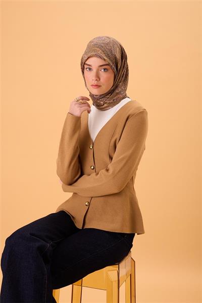 Viskon Karışımlı Velora Eşarp Metalik Gri-Gold Bebe Mavi Pembe Desenli Tok Duruşlu 90x90