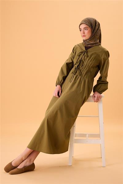 Viskon Karışımlı Velora Eşarp Koyu Gri-Olive İndigo Krem Desenli Tok Duruşlu 90x90