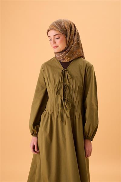 Viskon Karışımlı Velora Eşarp Kahverengi-Yanık Sarı Su Yeşili Turuncu Desenli Tok Duruşlu 90x90