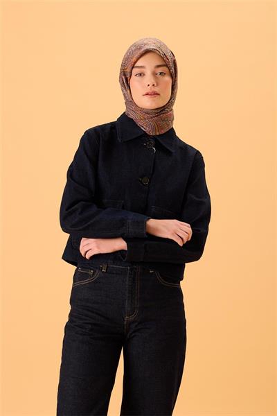 Viskon Karışımlı Velora Eşarp Narçiçeği-Sarı Turuncu Pudra Desenli Tok Duruşlu 90x90