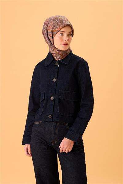 Viskon Karışımlı Velora Eşarp Narçiçeği-Sarı Turuncu Pudra Desenli Tok Duruşlu 90x90