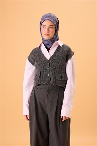 Viskon Karışımlı Velora Eşarp Koyu Mor-Kiremit Desenli Dökümlü Yumuşak Dokulu 90x90