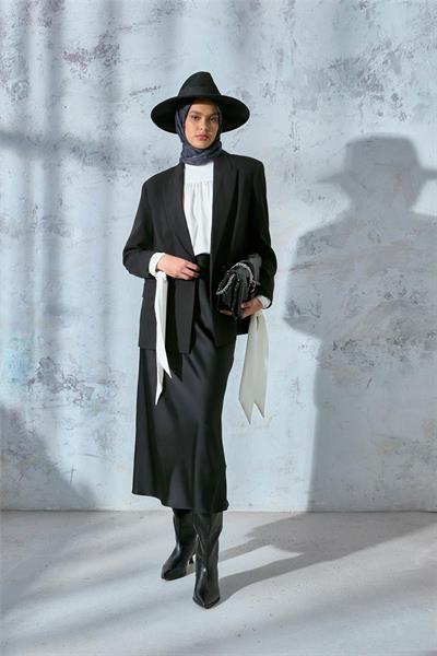 Viskon Velora Karışımlı Eşarp Lacivert-Füme Desenli Tok Duruşlu Kaymaz Dokulu 90x90