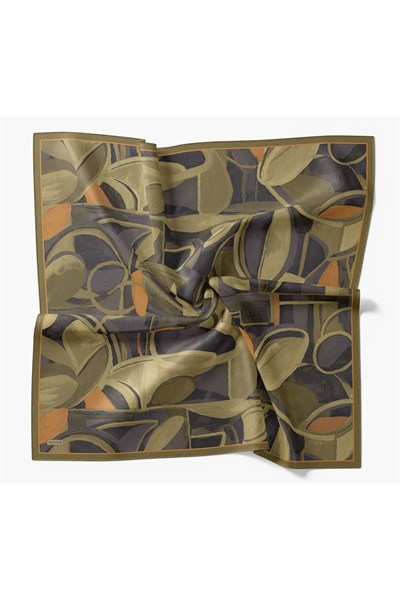 Velora Eşarp Abstract Haki