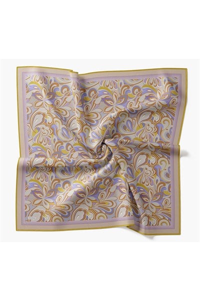 Velora Eşarp Aura Floral Koyu Gri