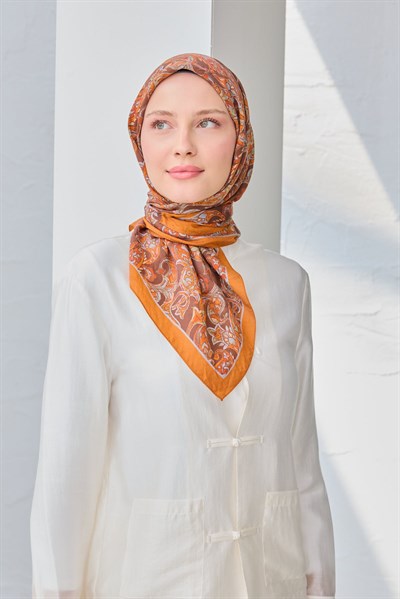 Velora Eşarp Ethnic Kahverengi