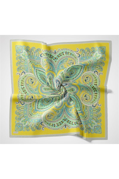 Velora Eşarp Ethnic Sarı 90x90