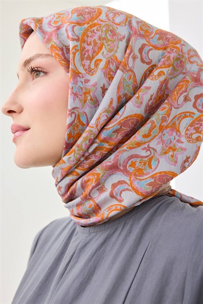 Velora Eşarp Ethnic Turuncu