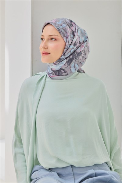 Velora Eşarp Fleur Gri
