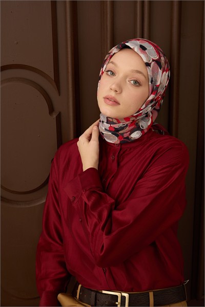 Velora Eşarp Flower Bordo