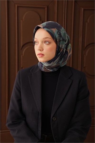 Velora Eşarp Flower Gece Mavisi